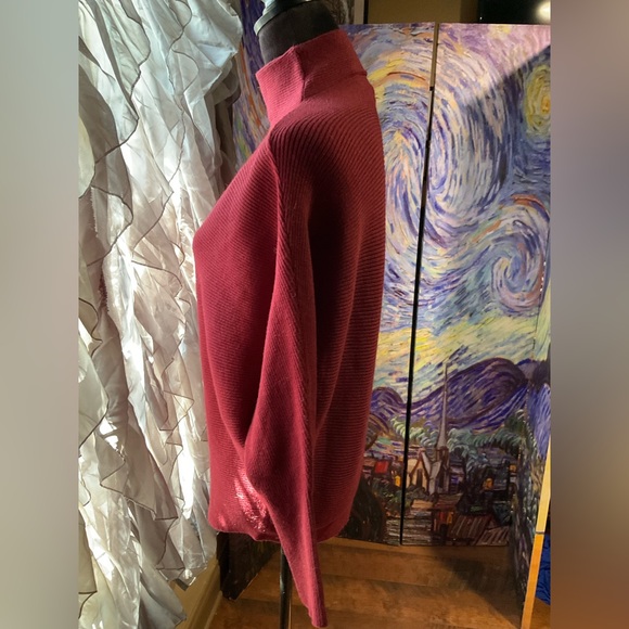 For the Republic large burgundy sweater w/high neck - Picture 4 of 6